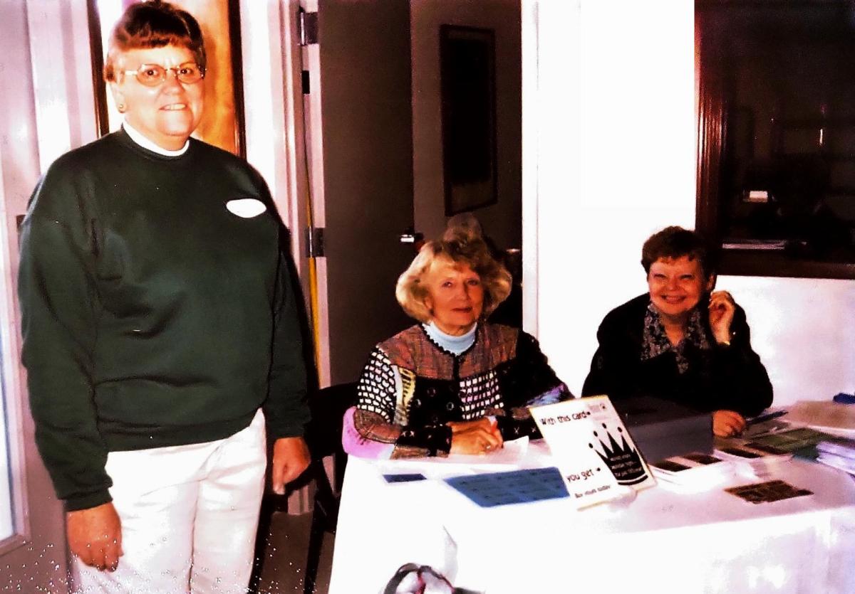 Article Thumbnail. Opening night, November 14, 1999. L to R: Jan McLeod, Shirley Cromer and Claudette Alpers longtime bookkeeper of the Palace