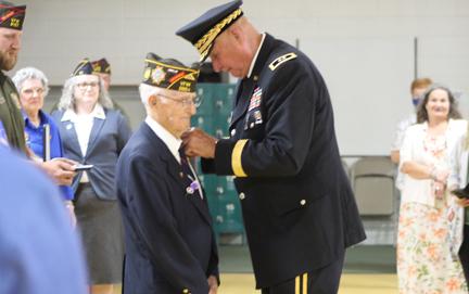 John Gualtier, receiving his well deserved Purple Heart, albeit 75 years late