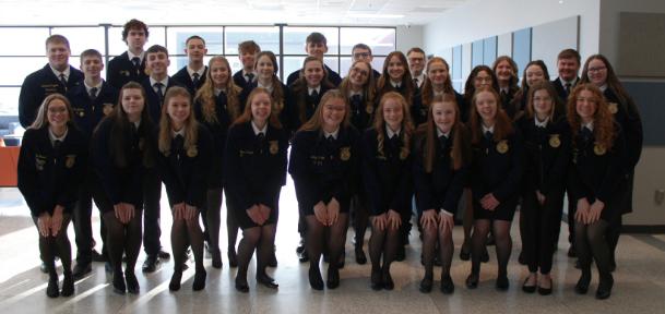 Article Thumbnail. Back Row (Left to Right): Andrew Pingenot, Leif Allen, Jameson Demuth, Jonah Meyer, Levi Lutz, Zane Helter, Steven Rogers, Jazmyn Dods, Will McKenna. Middle Row: Cole Birker, Landon Wygle, Alana Fleming, Kara Rollinger, Ali Lutz, Bri Dulin, Eleanor Moen, 