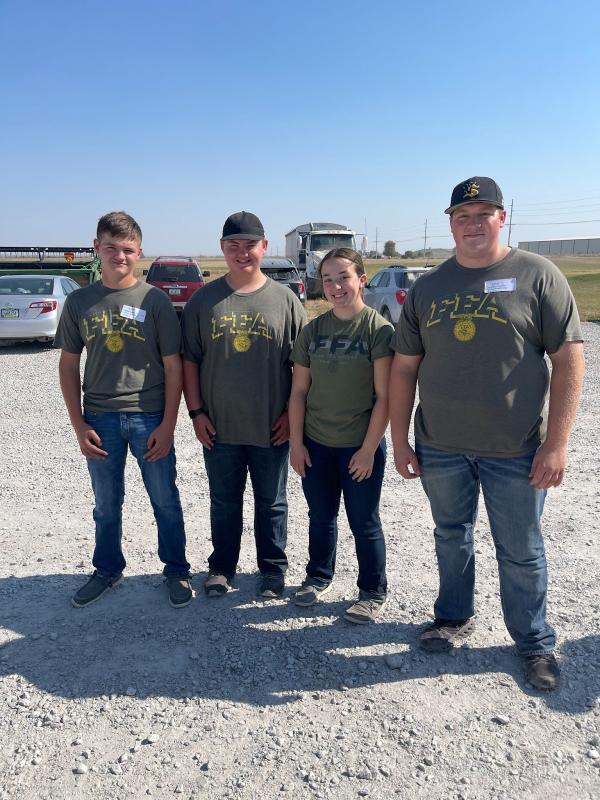 Ben Buhr, Will McKenna, Megan Schlitter, and Andrew Pingenot had a great time competing at State Soils Evaluation.